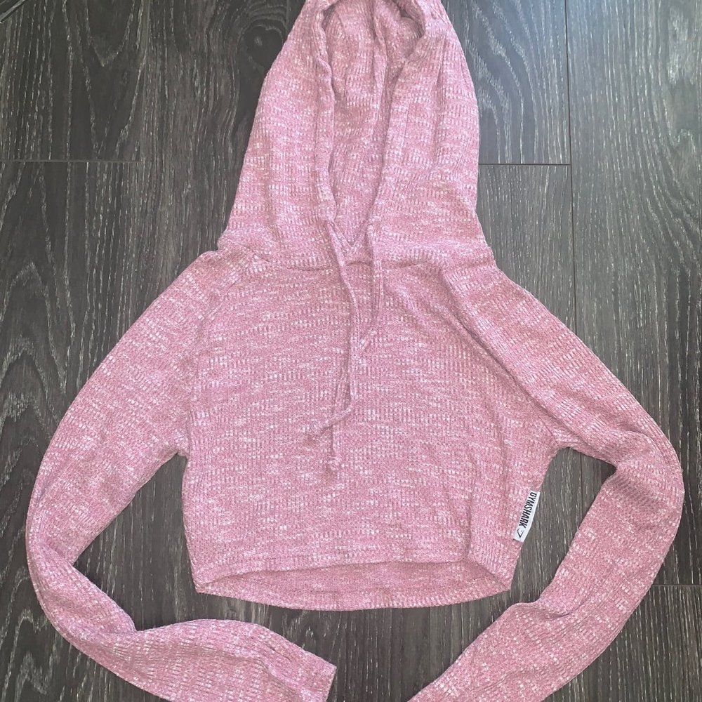 Gymshark Pink Slounge Cropped Hoodie